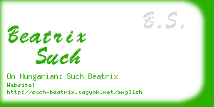 beatrix such business card
